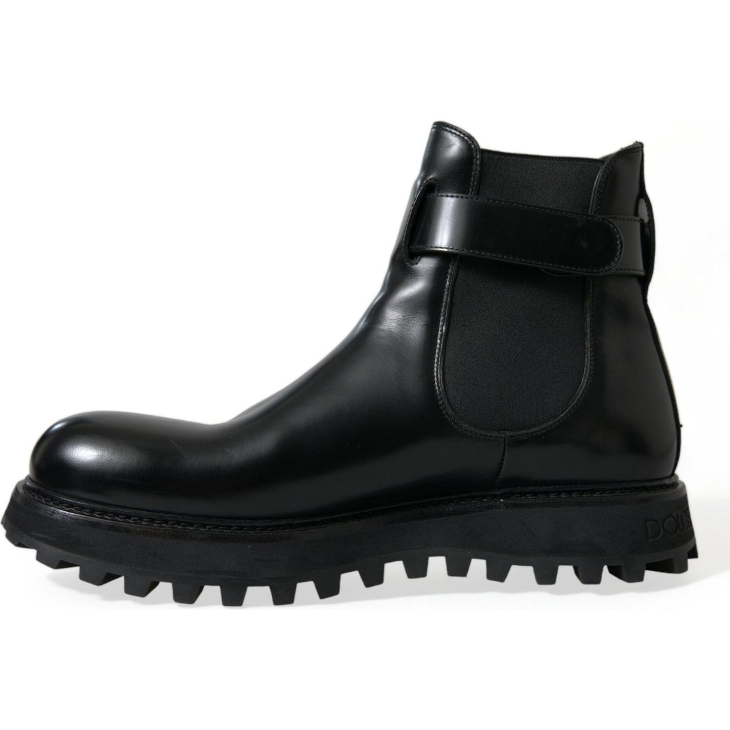 Dolce & Gabbana Elegant Black Calf Leather Chelsea Boots Dolce & Gabbana