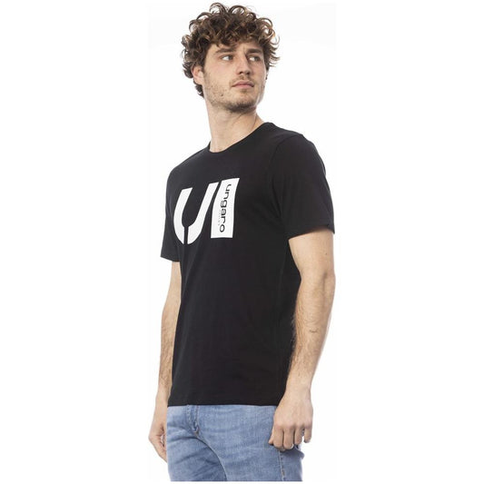 Ungaro Sport Black Cotton Men T-Shirt Ungaro Sport