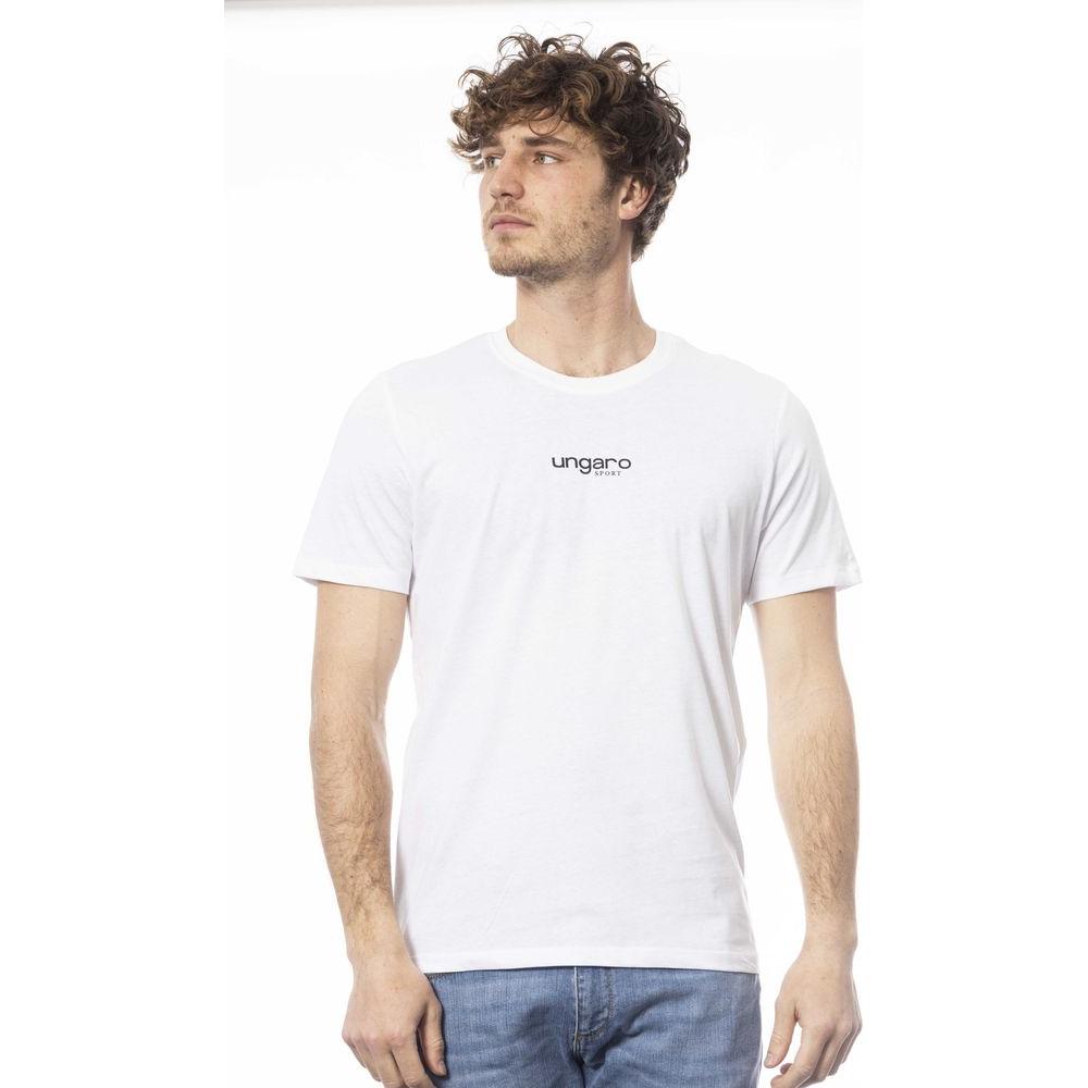 Ungaro Sport White Cotton Men T-Shirt Ungaro Sport