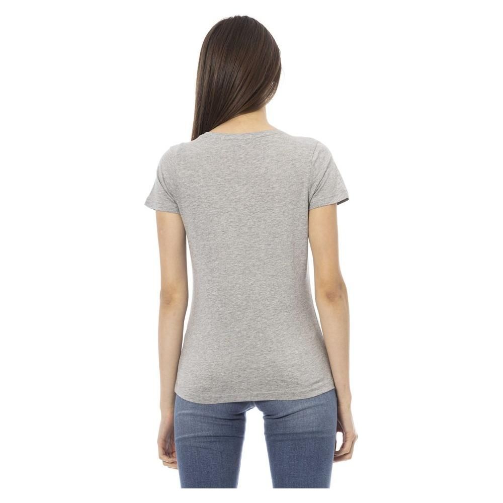 Trussardi Action Gray Cotton Women Top Trussardi Action