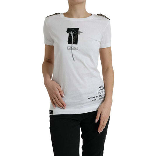 Dolce & Gabbana Elegant Monochrome Crew Neck T-Shirt Dolce & Gabbana