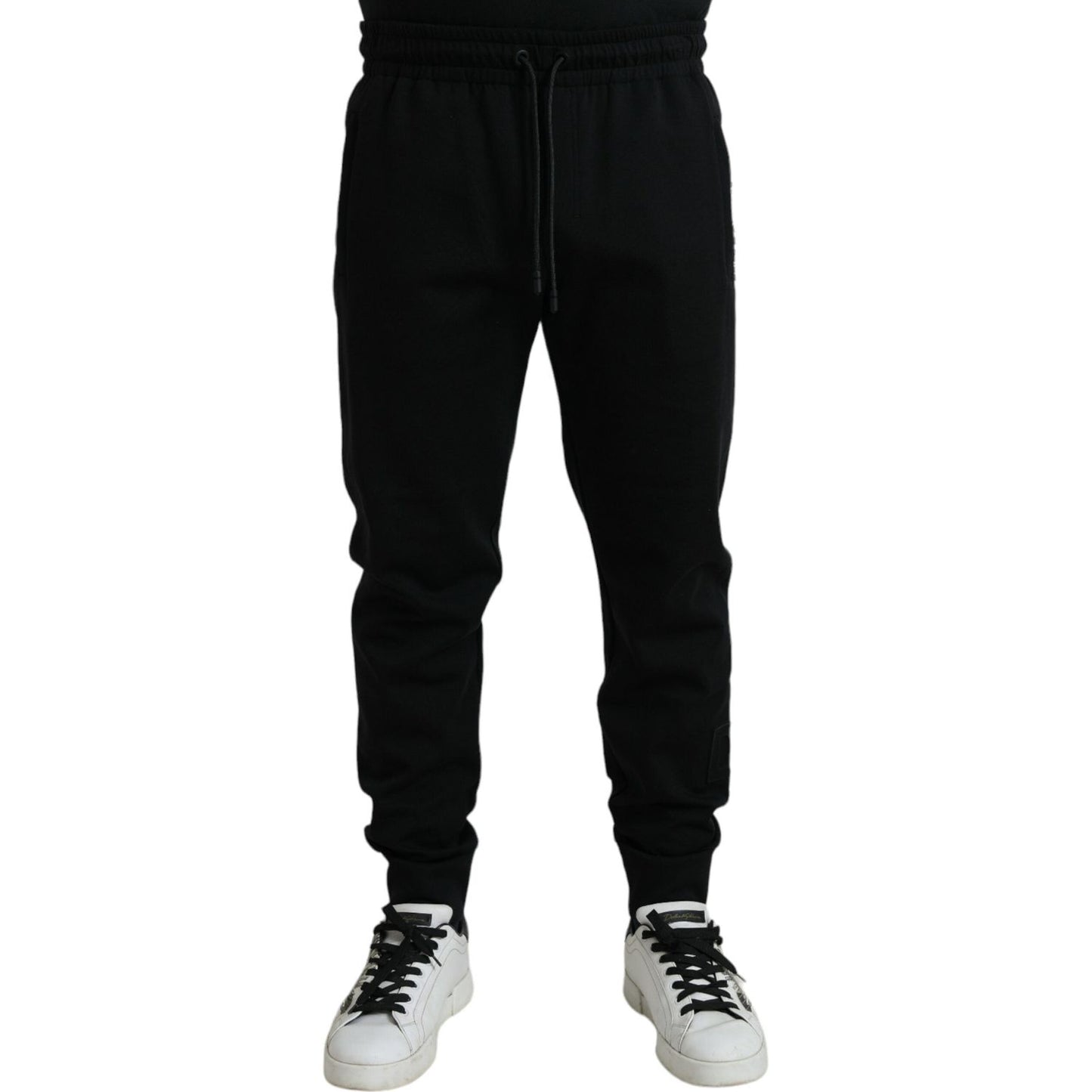 Dolce & Gabbana Elegant Black Jogger Pants - Cotton & Nylon Blend Dolce & Gabbana