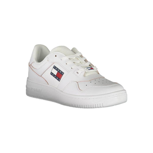 Tommy Hilfiger White Leather Women Sneaker Tommy Hilfiger