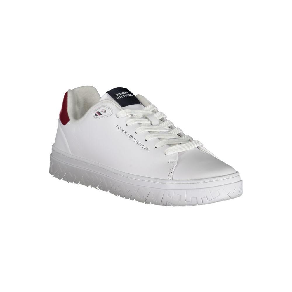 Tommy Hilfiger White Leather Men Sneaker Tommy Hilfiger