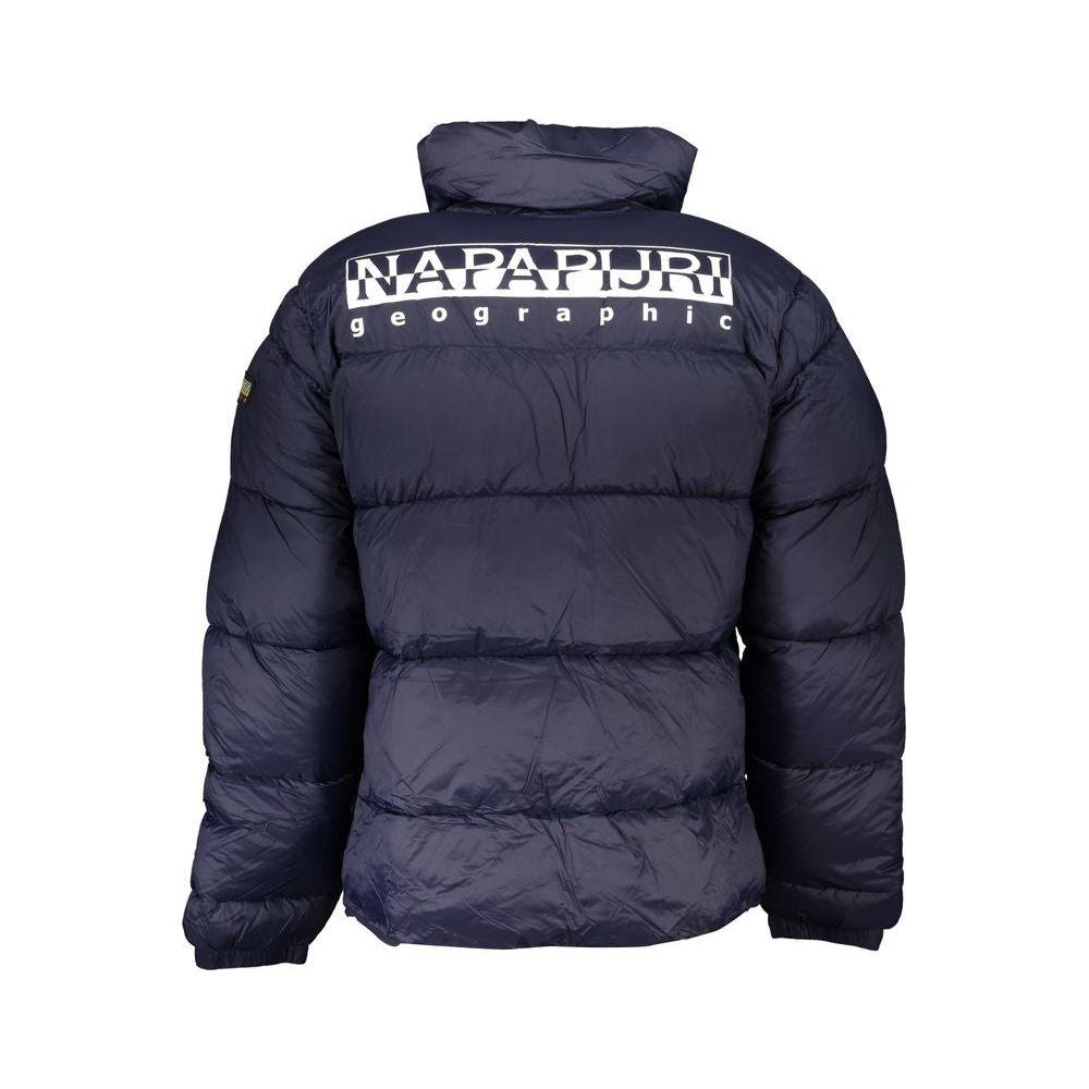 Napapijri Blue Polyamide Men Jacket Napapijri