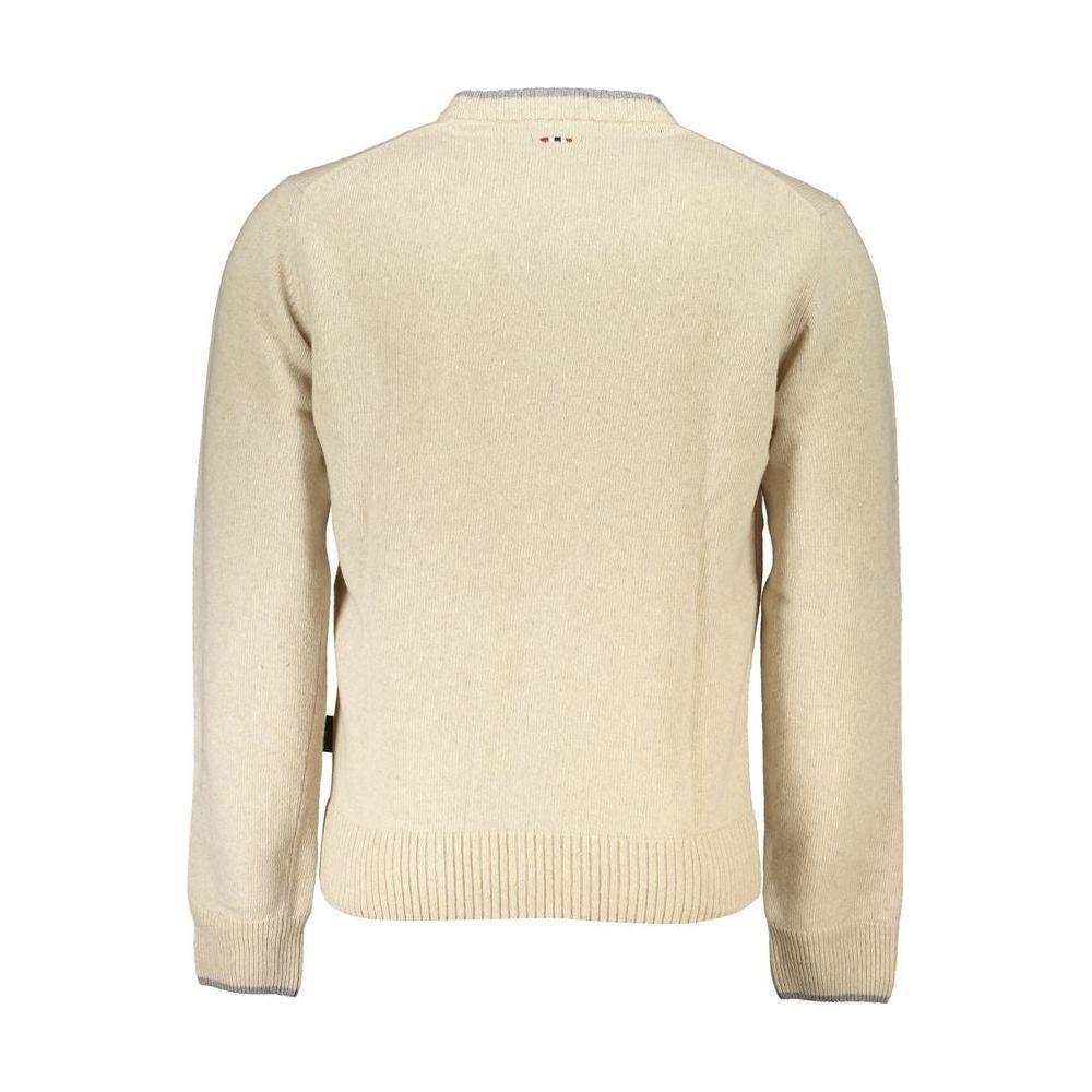 Napapijri Beige Fabric Men Sweater Napapijri