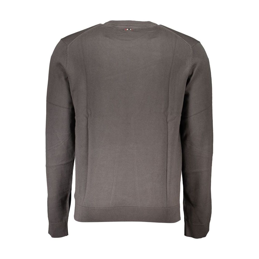 Napapijri Gray Cotton Men Sweater Napapijri