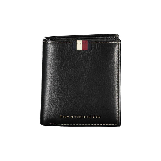 Tommy Hilfiger Black Leather Men Wallet Tommy Hilfiger