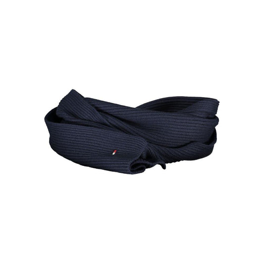 Tommy Hilfiger Blue Cotton Men Scarf Tommy Hilfiger