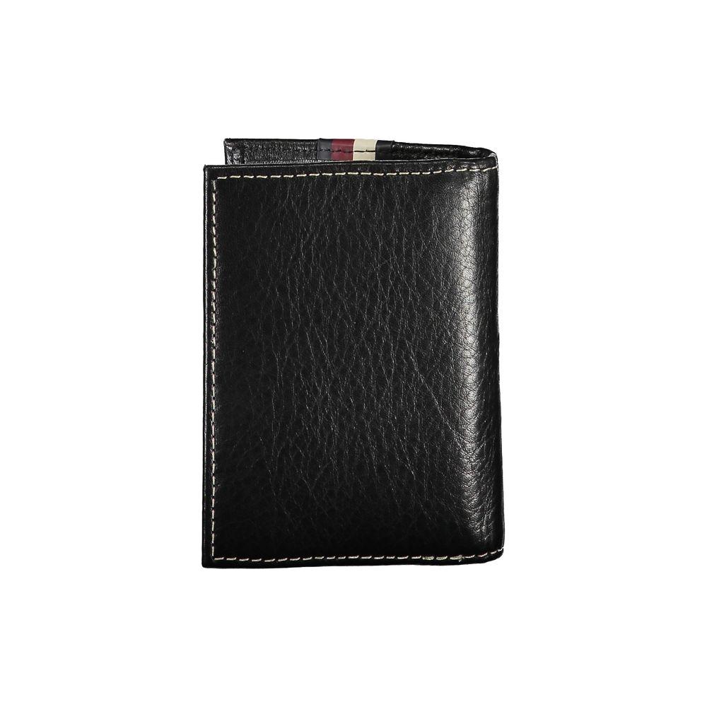 Tommy Hilfiger Black Leather Men Cardholder Tommy Hilfiger