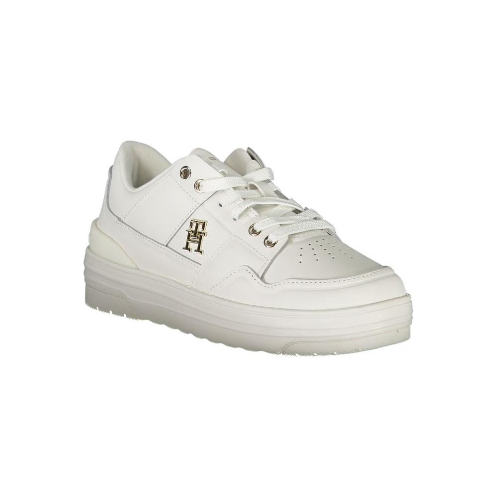 Tommy Hilfiger White Leather Women Sneaker Tommy Hilfiger