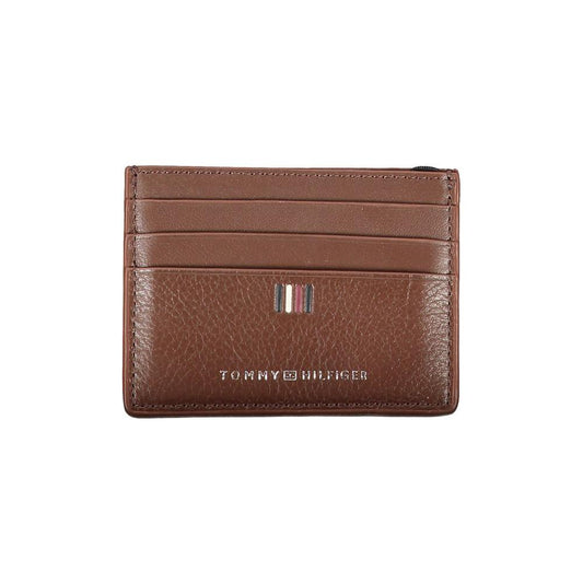 Tommy Hilfiger Sleek Leather Card Holder with Contrast Detailing Tommy Hilfiger