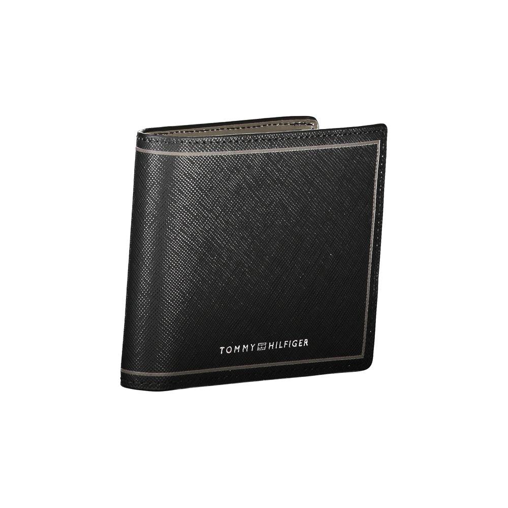 Tommy Hilfiger Elegant Black Leather Bifold Wallet Tommy Hilfiger