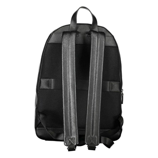 Tommy Hilfiger Elegant Black Urban Backpack with Contrast Details Tommy Hilfiger