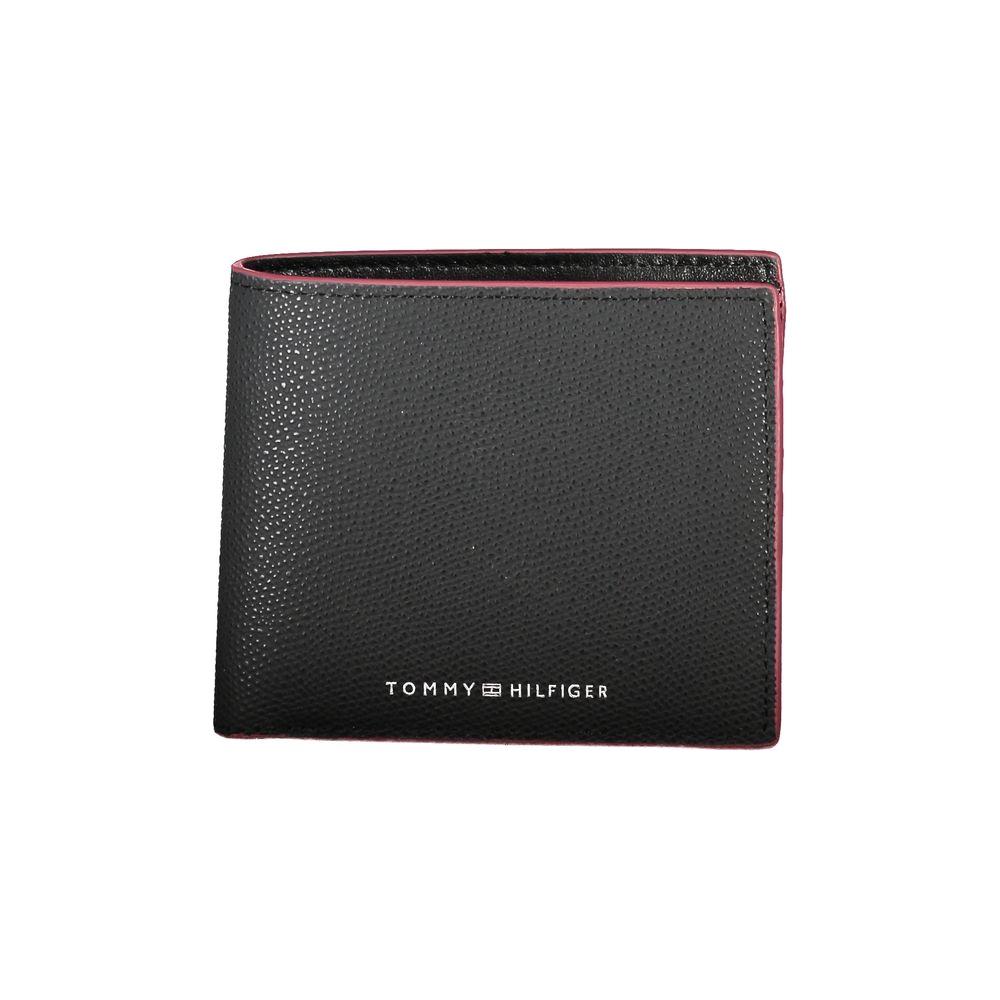 Tommy Hilfiger Elegant Black Leather Wallet Tommy Hilfiger