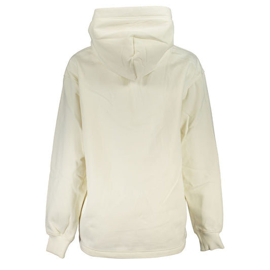 Calvin Klein Chic White Hooded Fleece Sweatshirt Calvin Klein