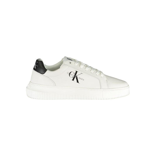 Calvin Klein Sophisticated White Lace-Up Sneakers Calvin Klein