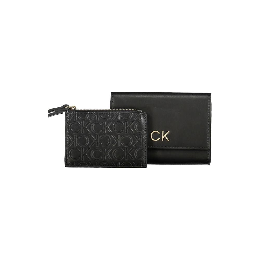 Calvin Klein Sleek Compact Designer Wallet in Black Calvin Klein