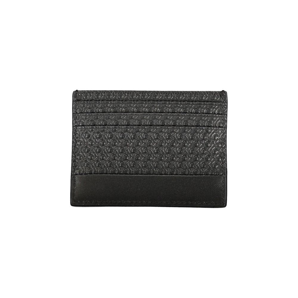 Calvin Klein Sleek Black Contrast Card Holder Calvin Klein