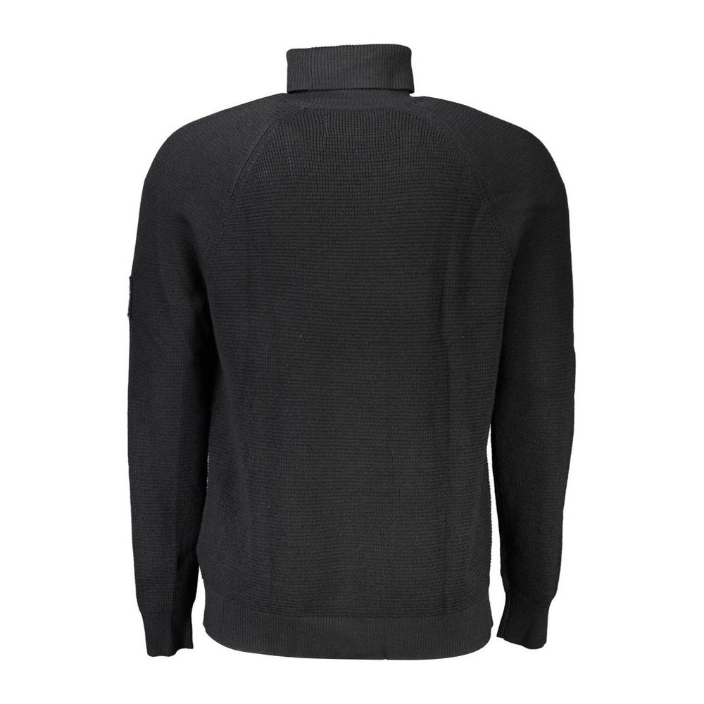 Calvin Klein High Neck Woolen Sweater with Logo Appliqué Calvin Klein