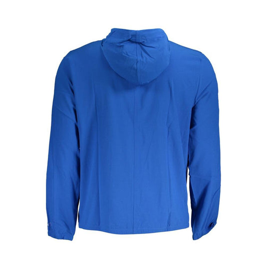 Calvin Klein Sleek Hooded Sports Jacket in Vibrant Blue Calvin Klein