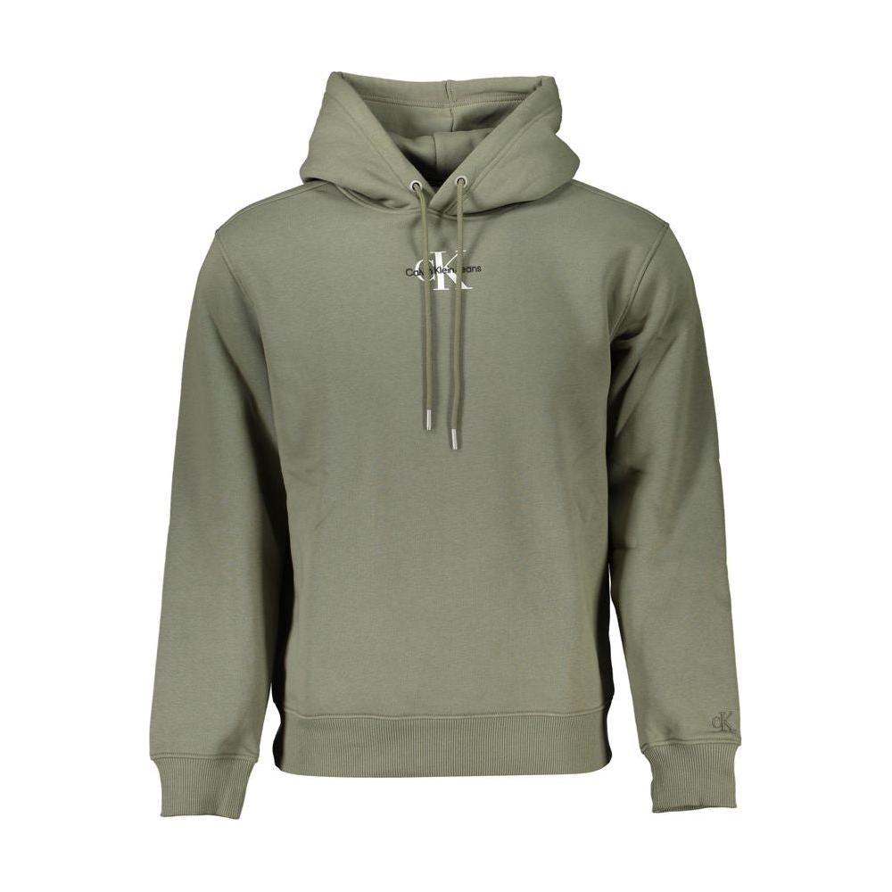 Calvin Klein Chic Green Fleece Hooded Sweatshirt Calvin Klein