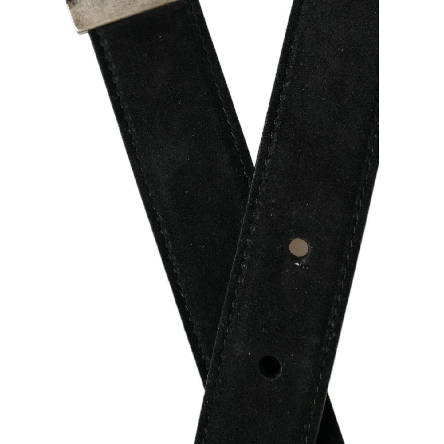 Dolce & Gabbana Elegant Black Leather Belt with Metal Buckle Dolce & Gabbana