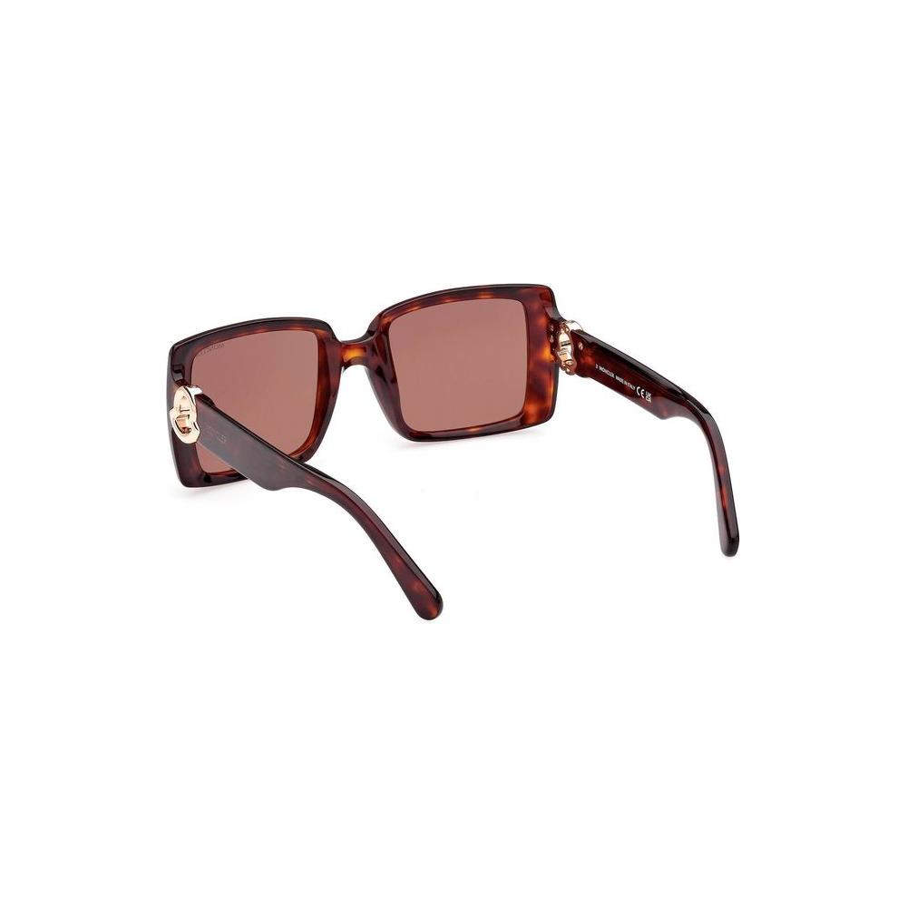 Moncler Chic Rectangular Brown Lens Sunglasses Moncler