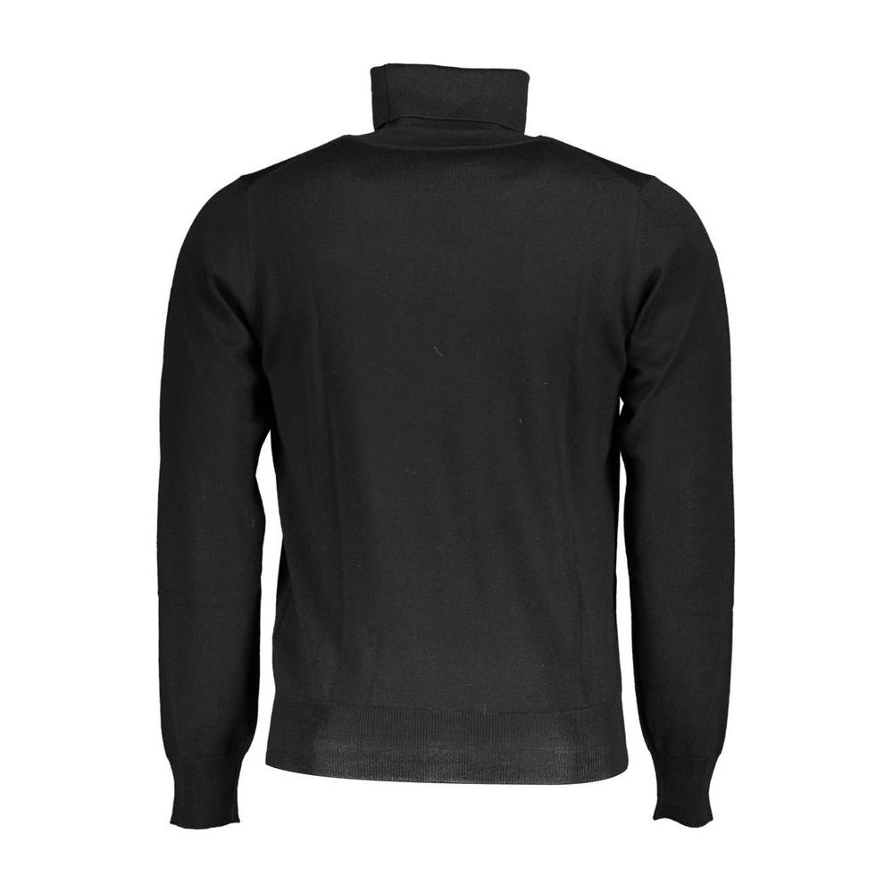 K-WAY Turtleneck Wool Sweater with Sleek Logo Detail K-WAY