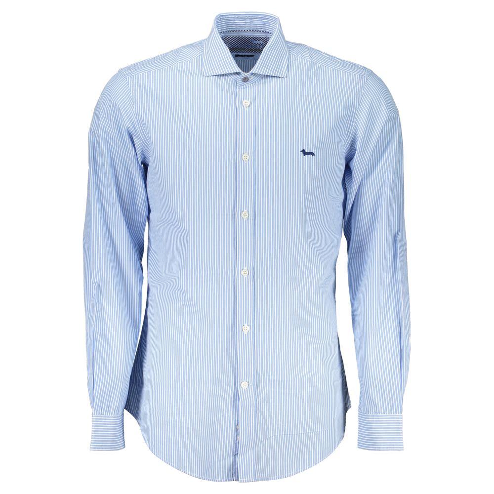 Harmont & Blaine Elegant Light Blue Striped Cotton Shirt Harmont & Blaine