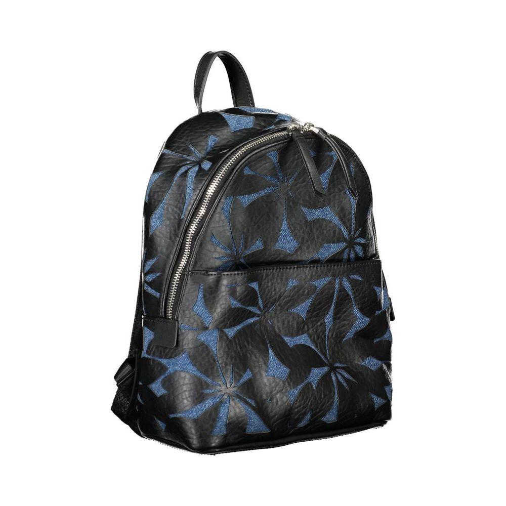 Desigual Chic Black Contrast Detail Backpack Desigual