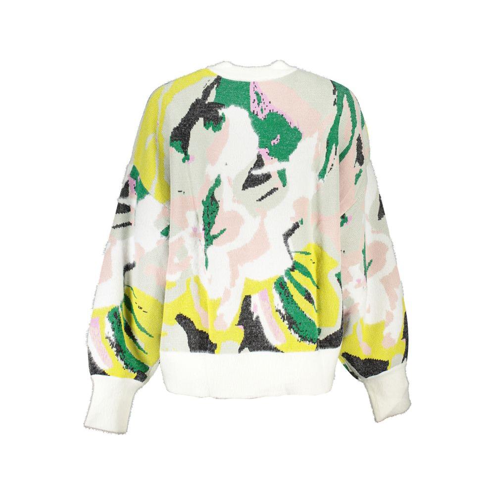 Desigual Elegant High Neck Contrast Sweater Desigual