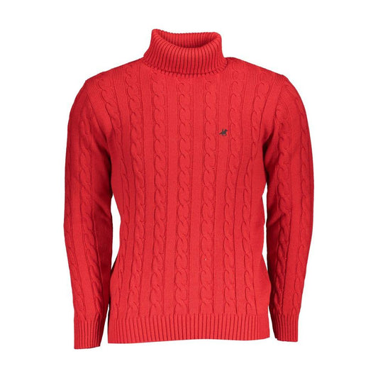 U.S. Grand Polo Elegant Turtleneck Twisted Sweater in Pink U.S. Grand Polo