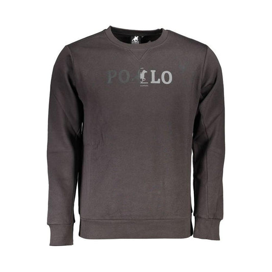 U.S. Grand Polo Classic Crew Neck Fleece Sweatshirt In Gray U.S. Grand Polo