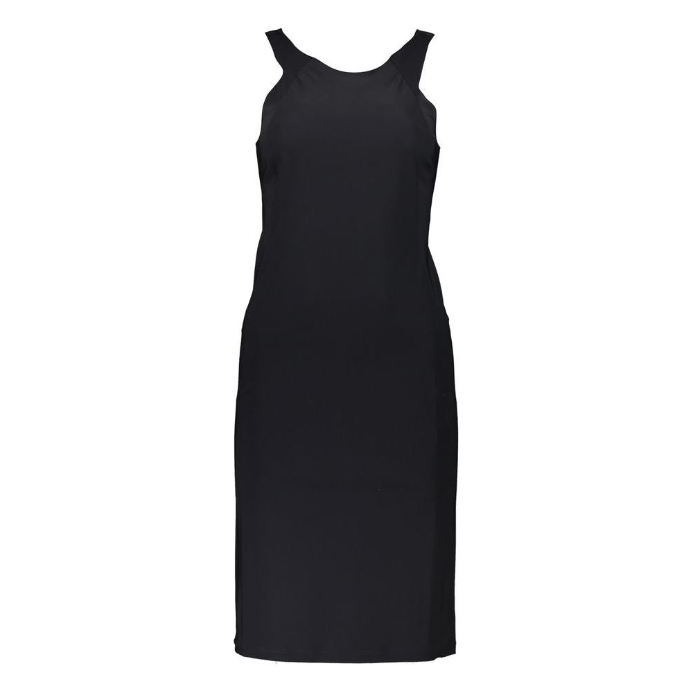 Patrizia Pepe Elegant Crew Neck Dress with Logo Detail Patrizia Pepe