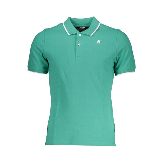 K-WAY Elegant Green Cotton Stretch Polo Shirt K-WAY