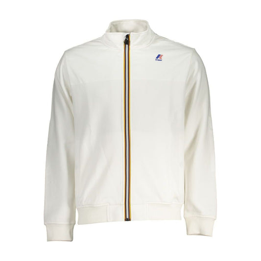 K-WAY Sleek White Long Sleeve Zip Sweatshirt K-WAY