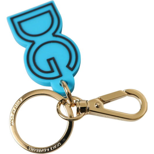 Dolce & Gabbana Elegant Blue Gold Keychain Accessory Dolce & Gabbana