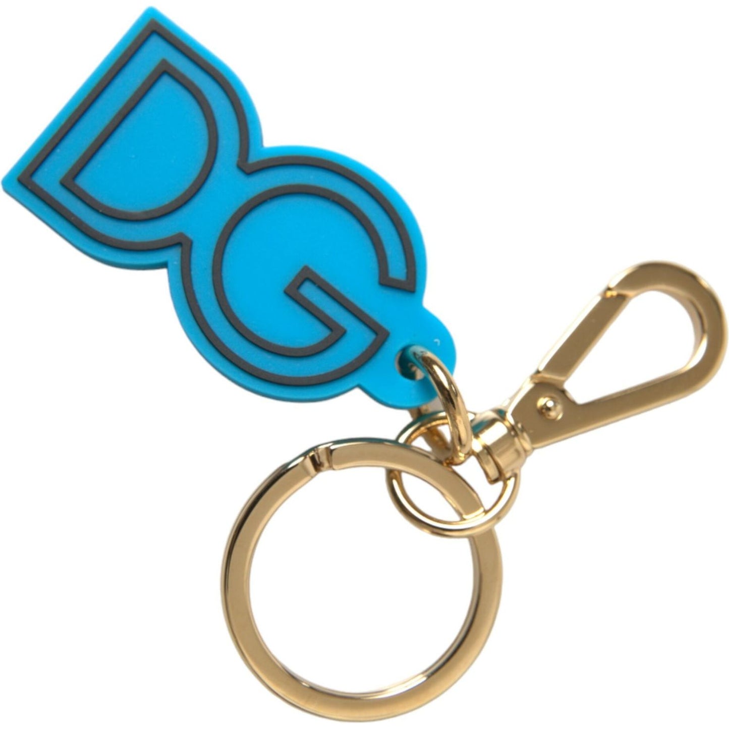 Dolce & Gabbana Elegant Blue & Gold Keychain Accessory Dolce & Gabbana