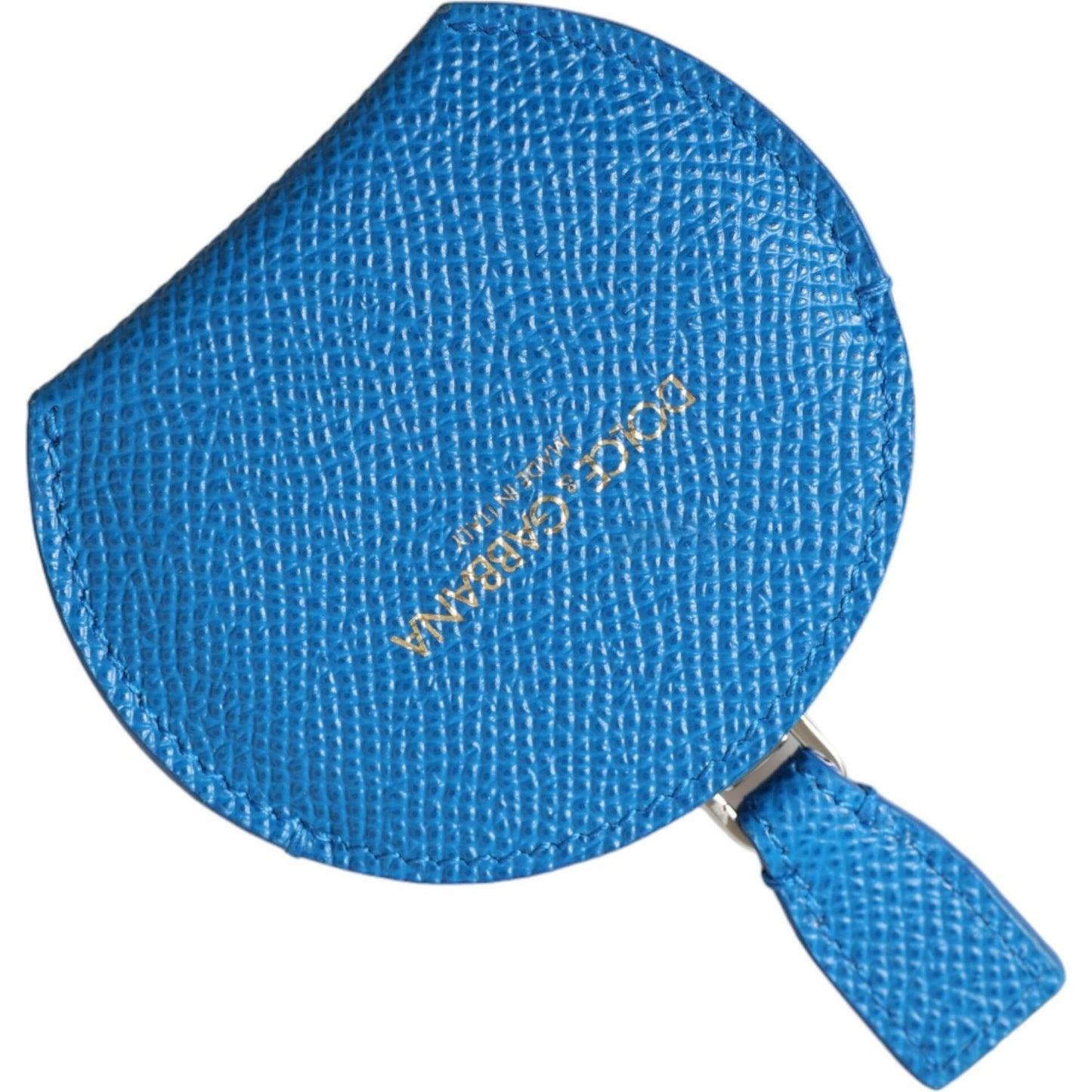 Dolce & Gabbana Elegant Blue Leather Mirror Holder Dolce & Gabbana