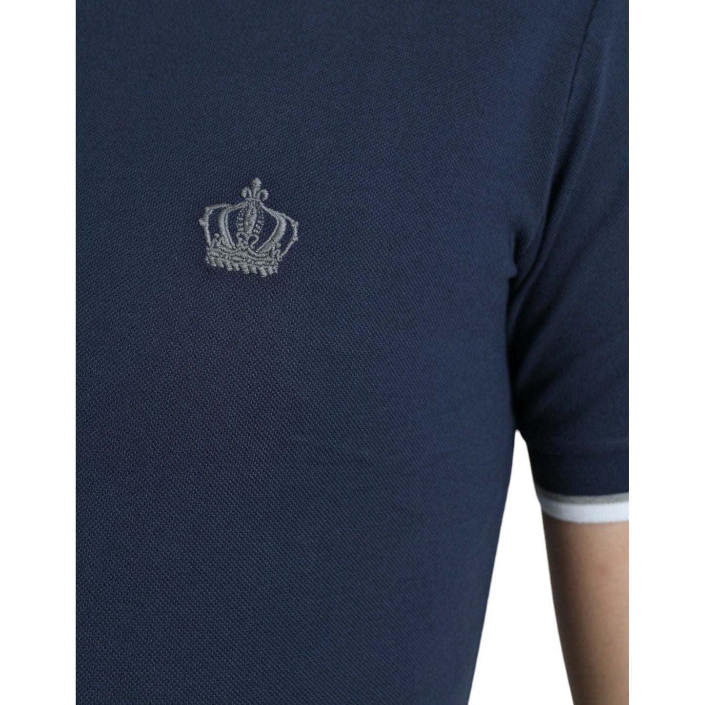 Dolce & Gabbana Elegant Crown Embroidered Polo T-Shirt Dolce & Gabbana