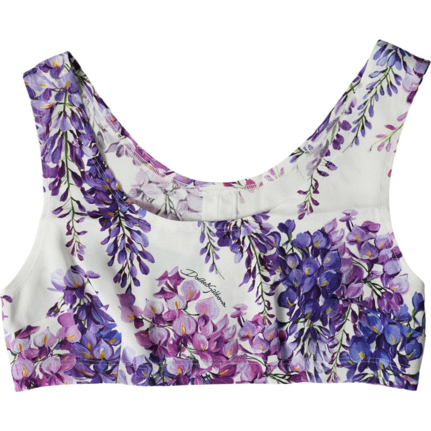 Dolce & Gabbana Elegant Floral Cropped Top Dolce & Gabbana