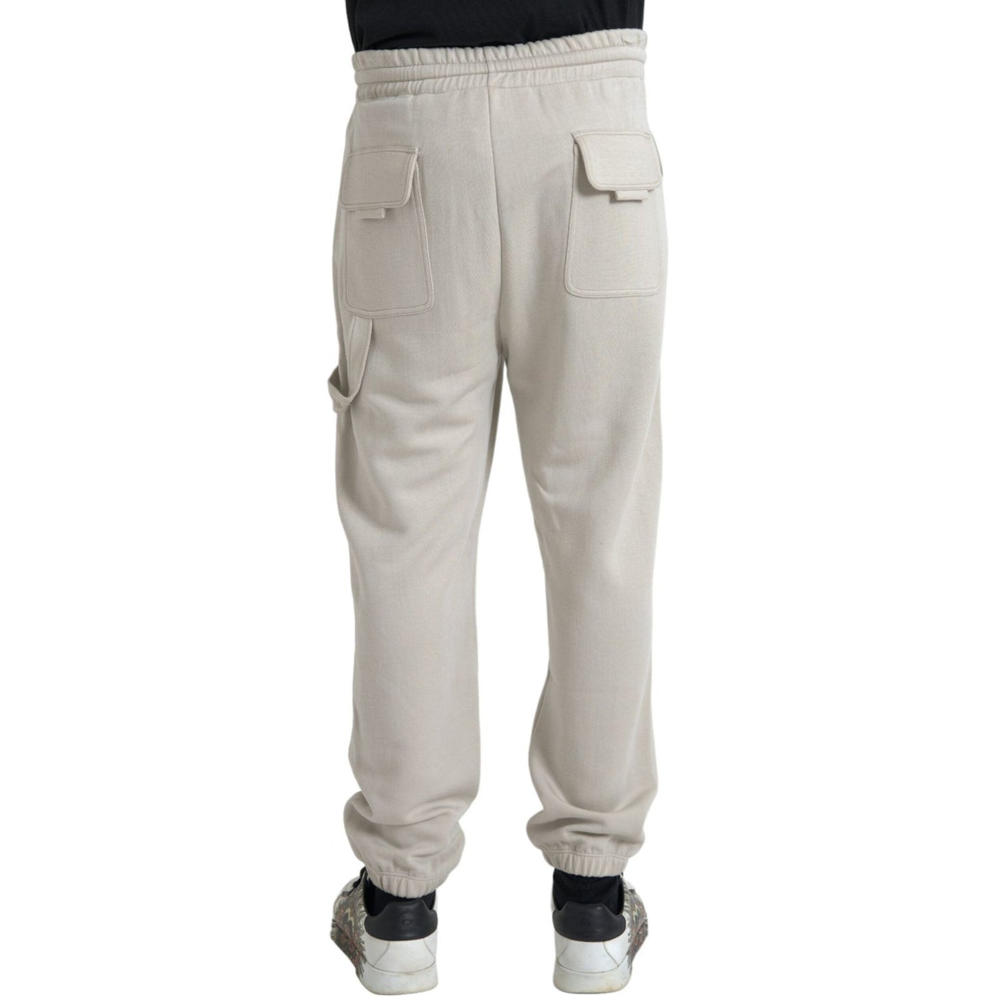 Dolce & Gabbana Off White Viscose Cargo Jogger Sweatpants Pants Dolce & Gabbana