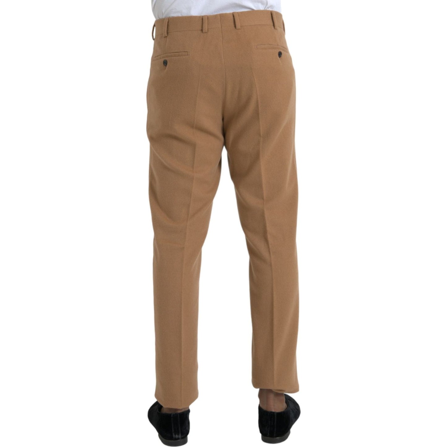 Prada Beige Cashmere Men Straight Fit Dress Pants Prada