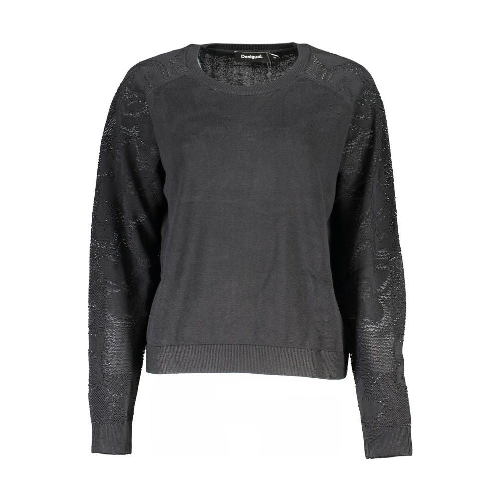 Desigual Black Cotton Sweater Desigual