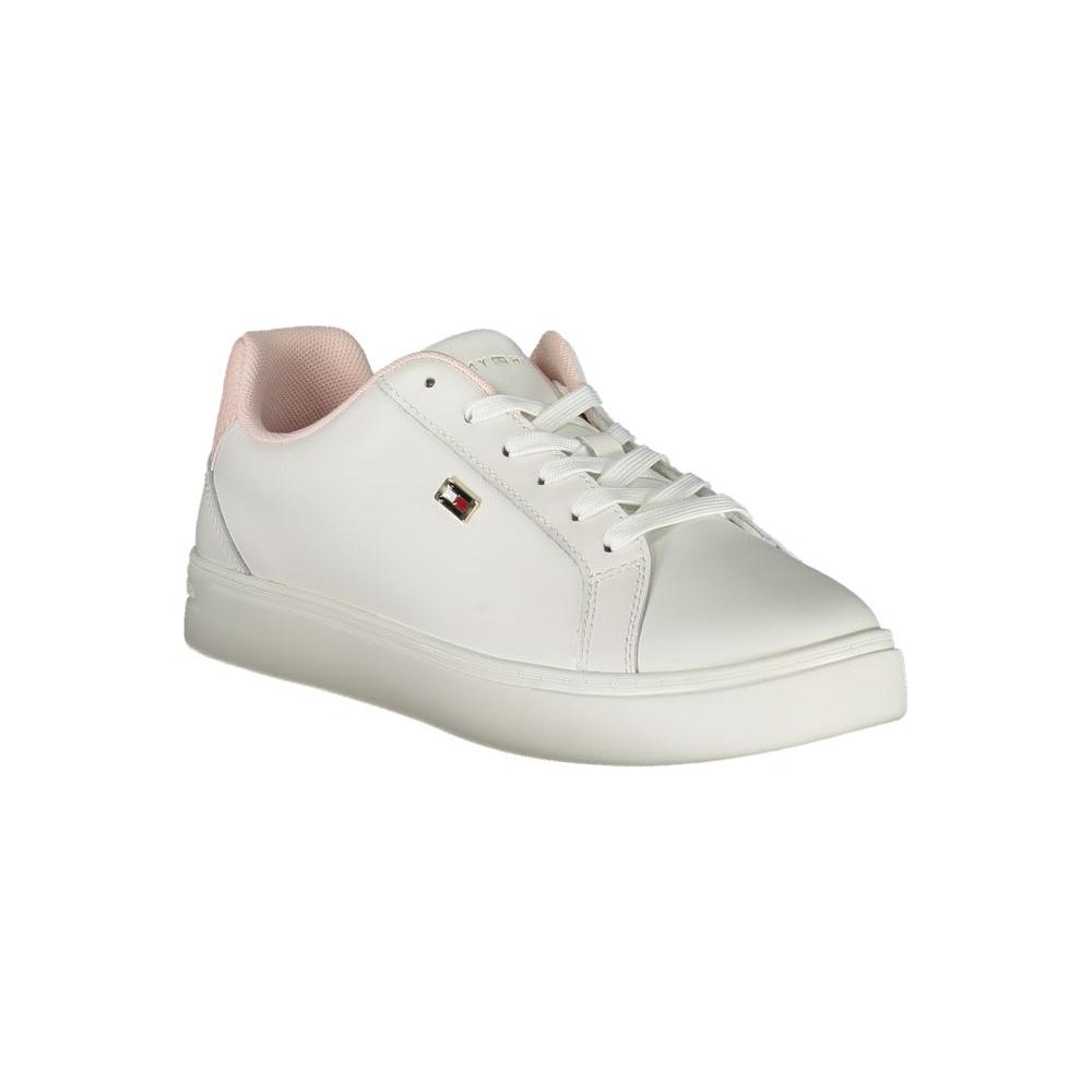 Tommy Hilfiger White Polyester Sneaker Tommy Hilfiger