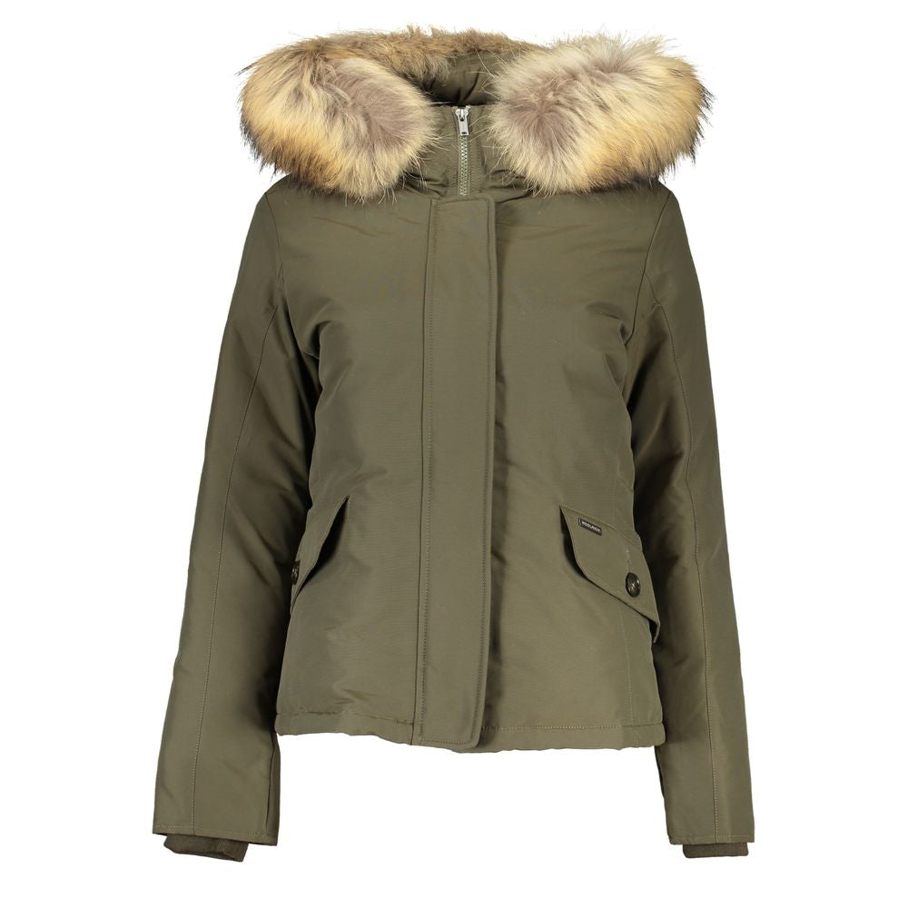 Woolrich Green Cotton Jackets & Coat Woolrich