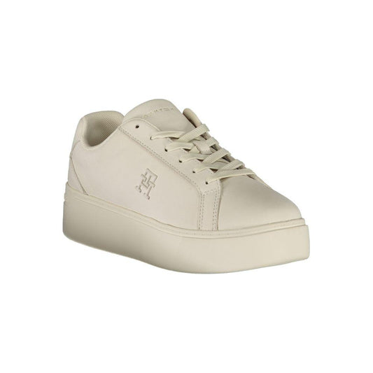 Tommy Hilfiger White Polyester Sneaker Tommy Hilfiger