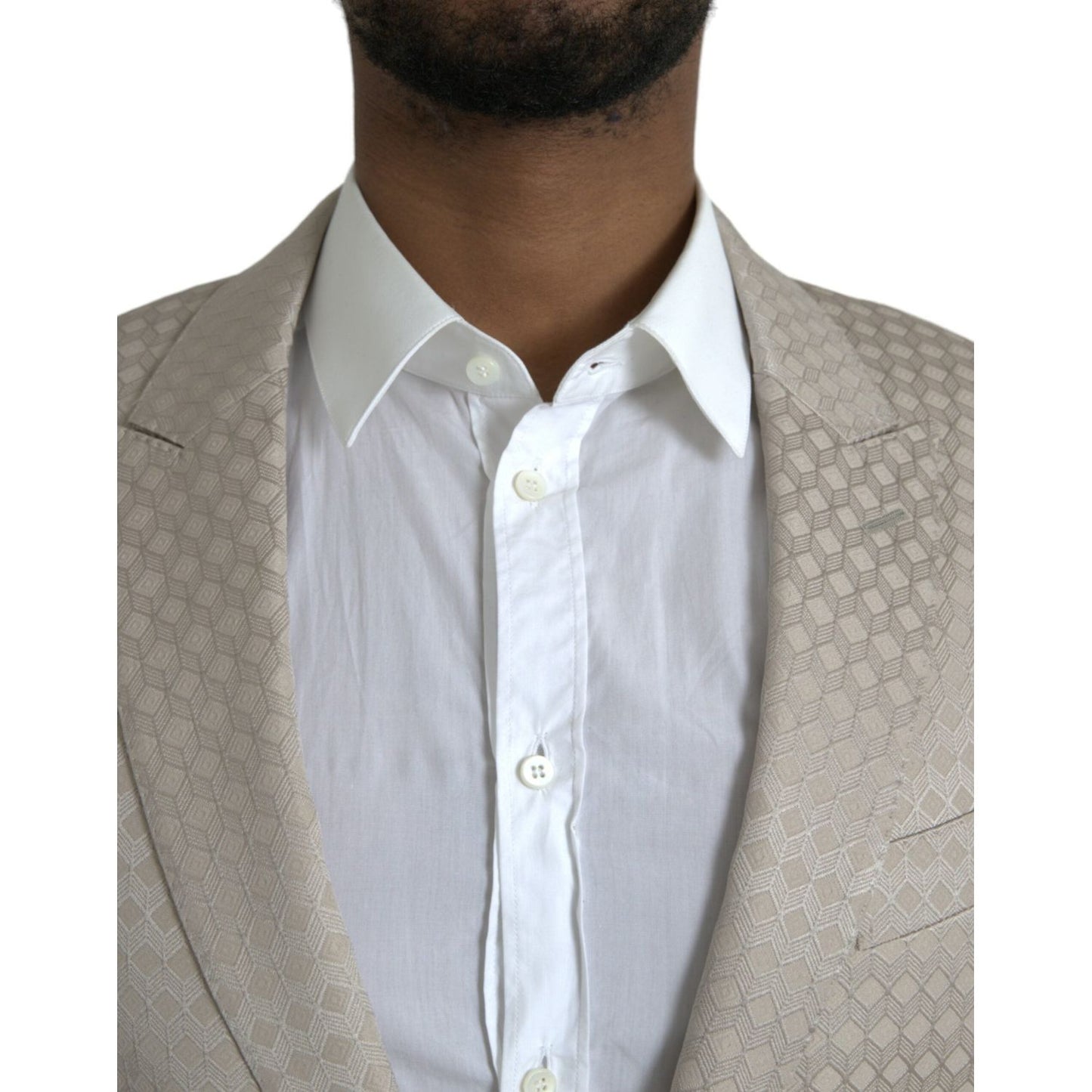 Dolce & Gabbana Beige MARTINI Single Breasted Coat Blazer Dolce & Gabbana