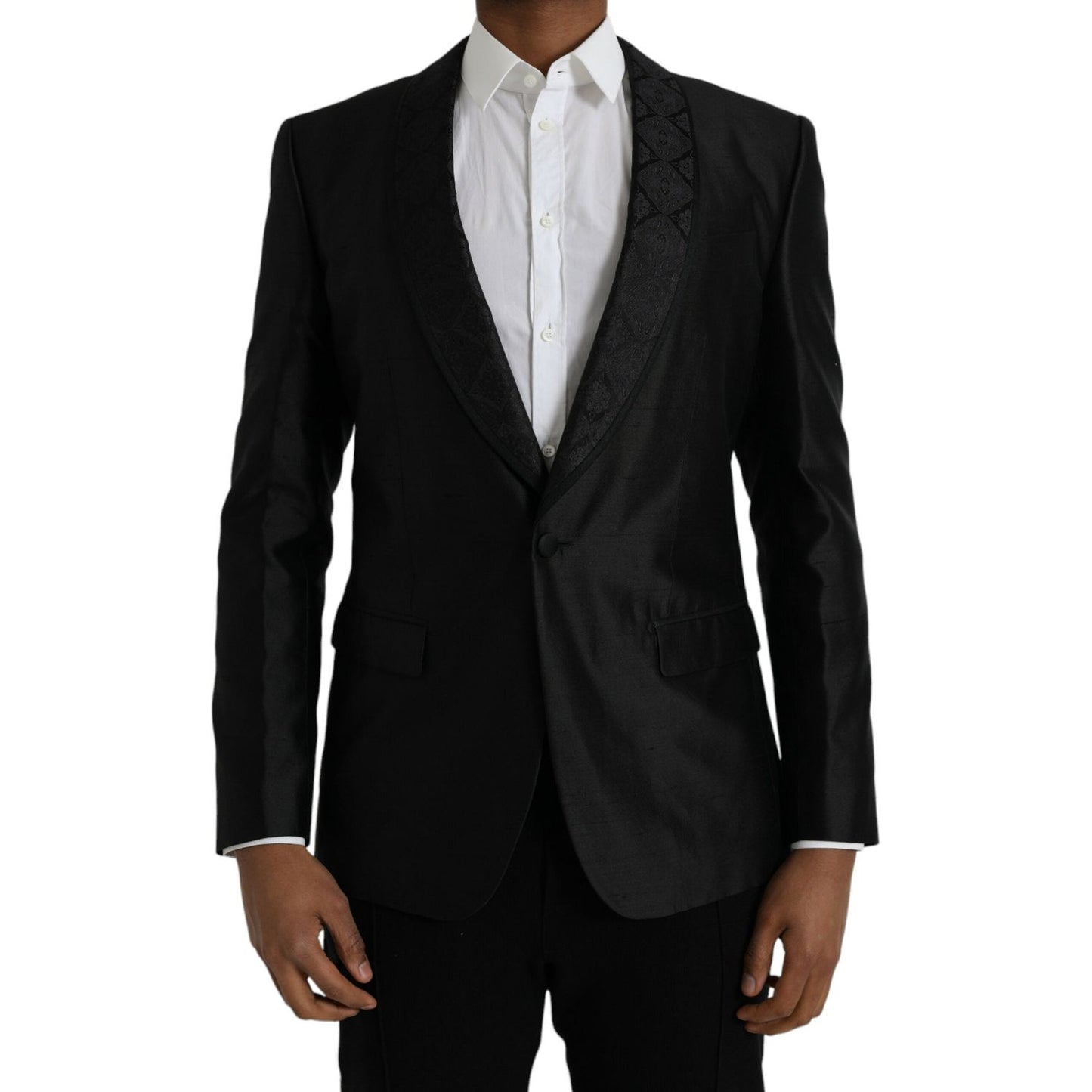 Dolce & Gabbana Black MARTINI Single Breasted Coat Blazer Dolce & Gabbana